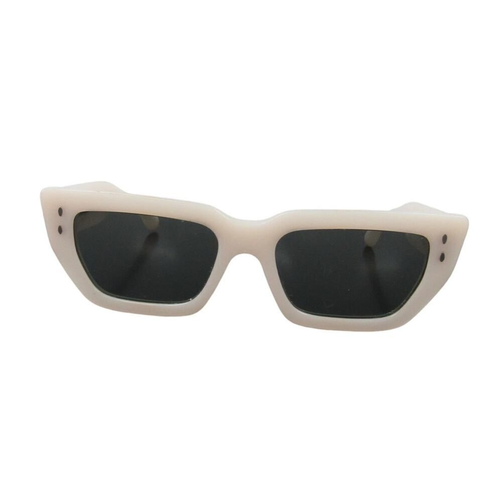 Isabel Marant Off-White Rectangular Sunglasses - Y2K Style